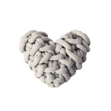 Plush knotted heart-shaped cushions Carvallo