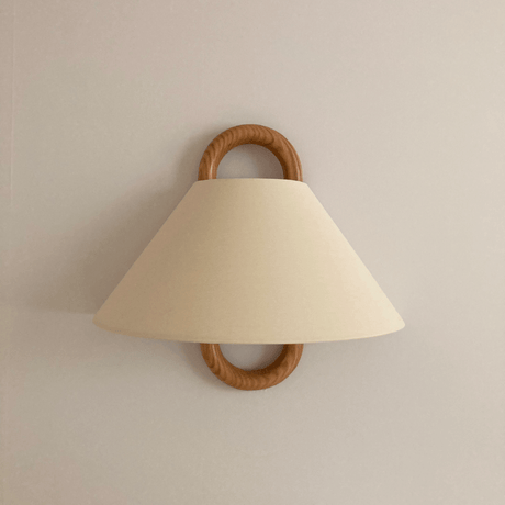 Vägglampa Modern Trä Tyg Sconcelampa Carvallo