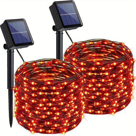 Utomhus Solenergi Drivna Röda Ängel Ljus Carvallo