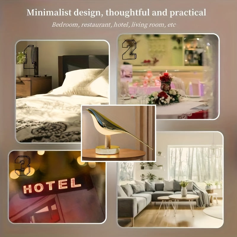 Fågel-formad LED-lampa - Elegans och lugn i varje utrymme Carvallo