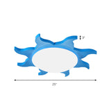 SunShape - Tecknad Trä Akryl Taklampa för Förskolan Carvallo