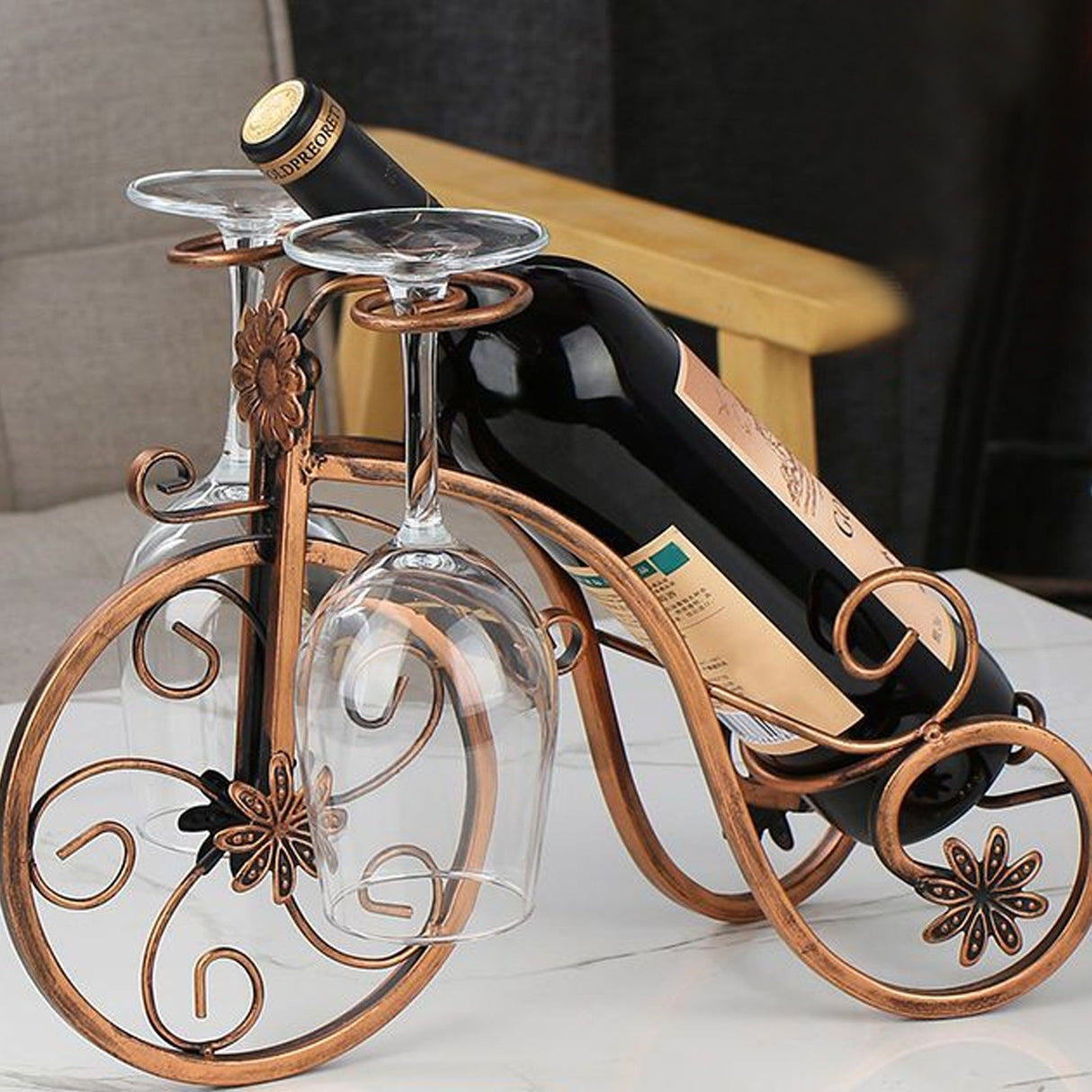 Vin Cykel Flaska Hållare - För en Finsmakande Smak Carvallo