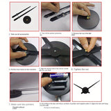 DIY Vägghängd Klocka med Metall Urskiva - Tyst Urverksrörelse för Heminredning Carvallo