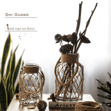 Rustik Glasvas med Jute Snöre – Dekorativ och Tidlös för Din Inredning Carvallo