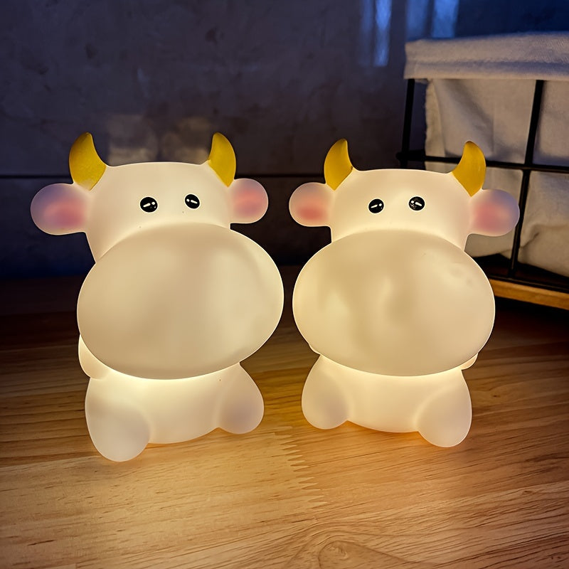 CowGlow - Söt Ko Nattlampa med Batteri för Barnrum Dekoration Carvallo
