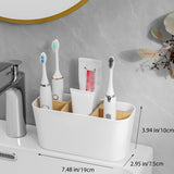 Modern tandborsthållare med 5 fack – Stilig och organiserad för badrumsanvändning Carvallo