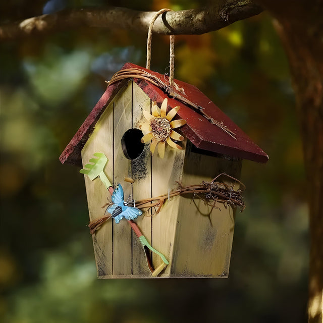 GardenPerch Nest - Dekorativt Trä Hängande Fågelhus Carvallo
