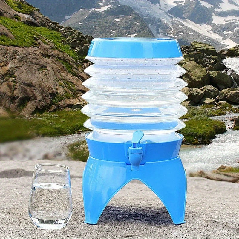 Carvallo Vattenkanna AquaFold 3.5L | Med kran | Kompakt & Lätt | För camping, resor & utomhus Carvallo