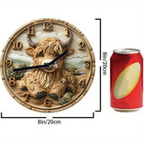 HighlandCharm - Stille Väckarklocka med Högländsk Ko Carvallo