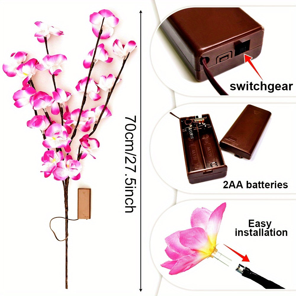 OrchidGlow - Phalaenopsisorkidé med 20 LED-lampor för inredning Carvallo