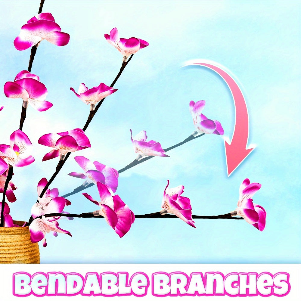 OrchidGlow - Phalaenopsisorkidé med 20 LED-lampor för inredning Carvallo