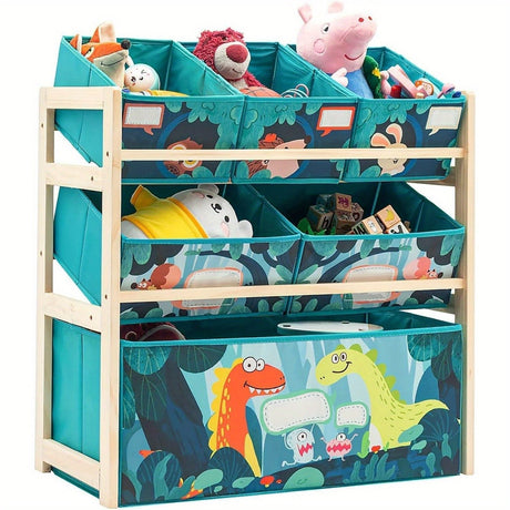 Leksaksorganisatör med 3 nivåer och förvaringslådor – Perfekt för barnrum och leksaksförvaring Carvallo