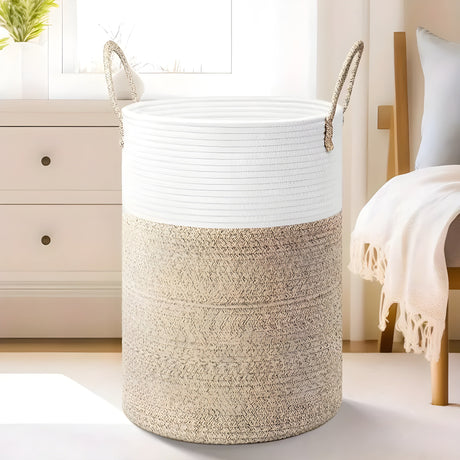 ClutterCatcher Korg - Fällbar Stor Förvaring Flätad Tvättkorg Carvallo