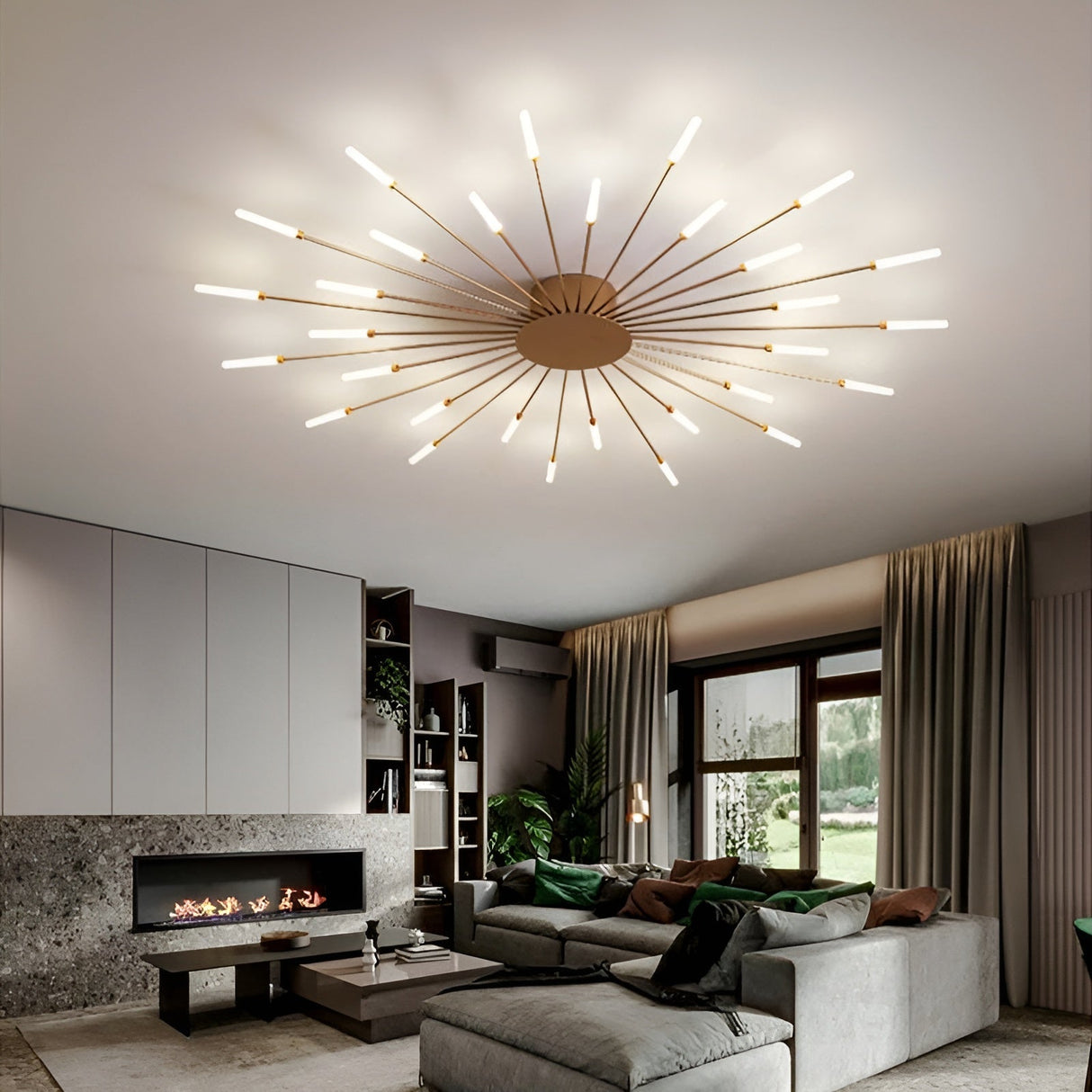 CelestialArc Light - Modern Fyrverkeri LED-Taklampa Carvallo