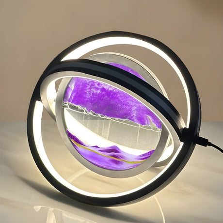 TranquilDune Lampa – 360° roterbar sandkonst nattlampa Carvallo