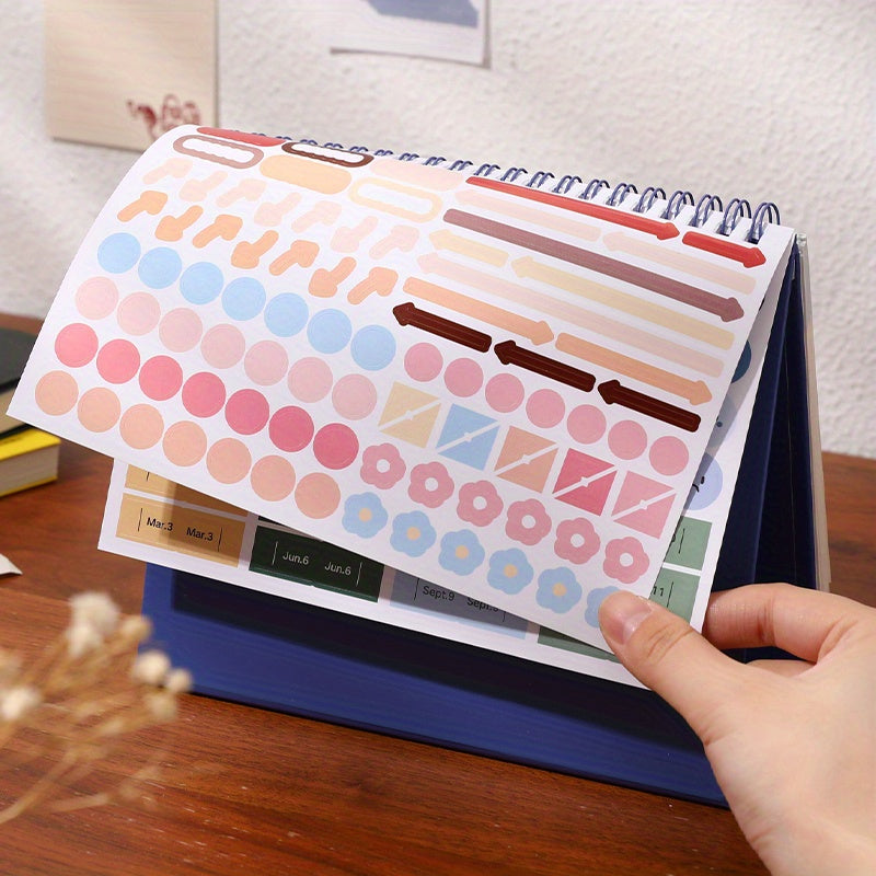 Skrivbordskalender med daglig planerare-layout Carvallo