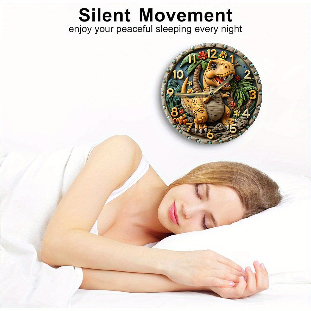 DinoTime - Lekfull Dinosaurie Väggklocka Carvallo