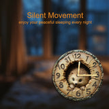 HedgeTime - Stille Dekorativ Igel Väggklocka (20 cm) Carvallo