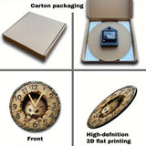 HedgeTime - Stille Dekorativ Igel Väggklocka (20 cm) Carvallo