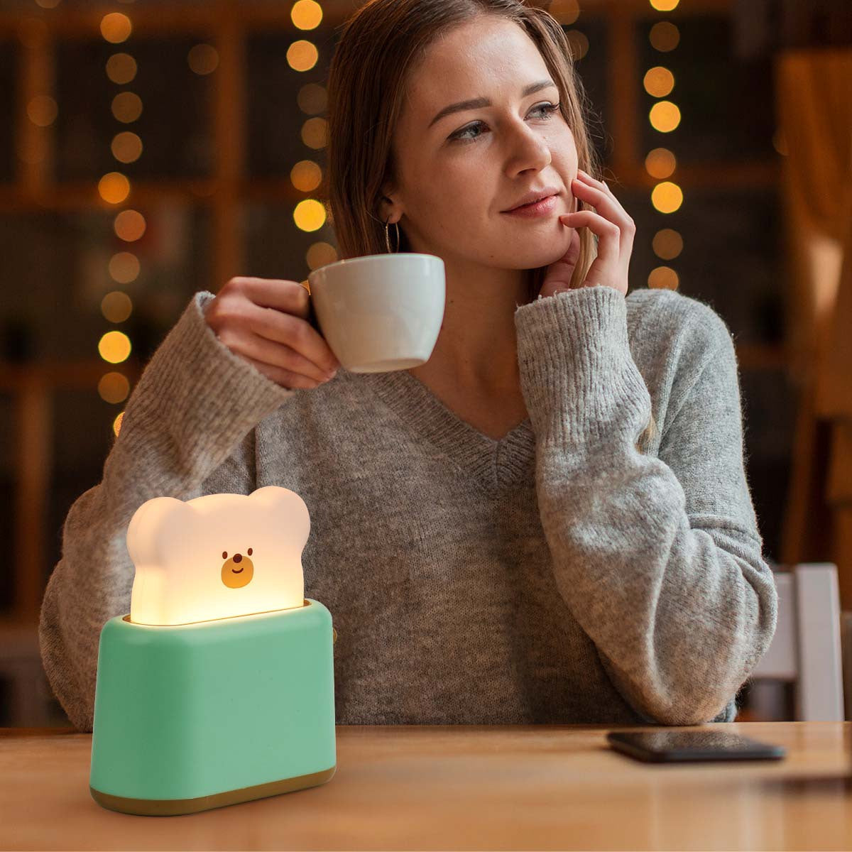 GlowSphere - Charmig Färgglad LED Nattlampa för Sängrumsinredning Carvallo