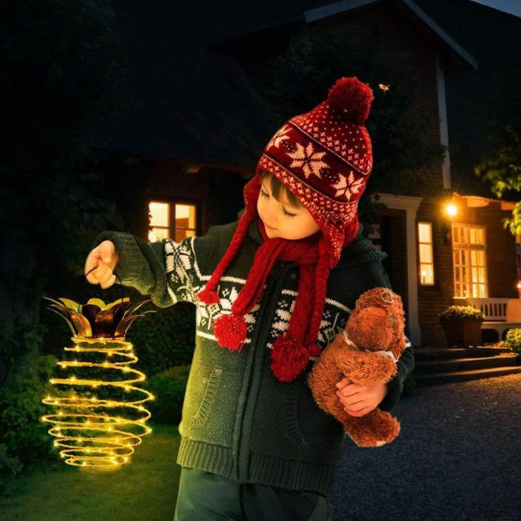 Solcellsdriven ananas trädgårdslampa Carvallo