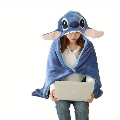 Disney Stitch Hoodie Filt – Varm och Söt för Sommargyllene Nätter eller Högtider Carvallo