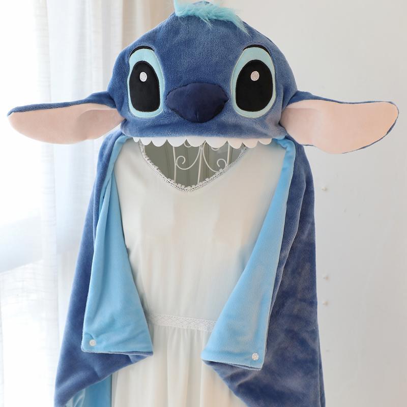 Disney Stitch Hoodie Filt – Varm och Söt för Sommargyllene Nätter eller Högtider Carvallo