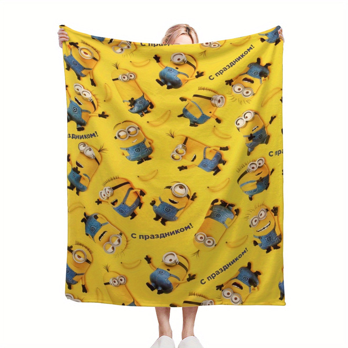 Minions Fleece Blanket - Mjuk & Varm Flanellfilt för Barn Carvallo