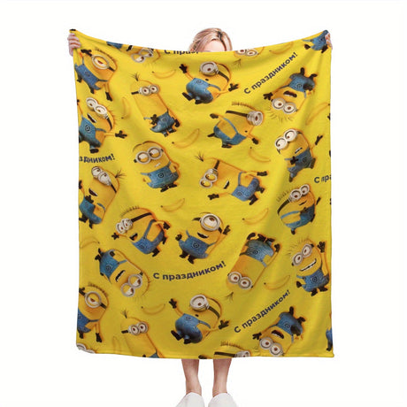 Minions Fleece Blanket - Mjuk & Varm Flanellfilt för Barn Carvallo