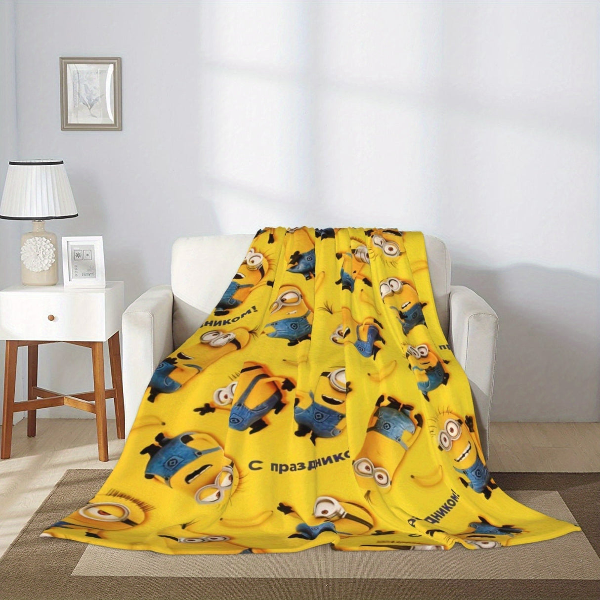 Minions Fleece Blanket - Mjuk & Varm Flanellfilt för Barn Carvallo
