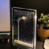 RoyaleGlow Snöig Nattlampa – Mysig Vinter Wonderland Skrivbordslampa Carvallo