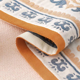 Blommig Tryck Jacquard Bomull Badhandduk 70x140cm Carvallo