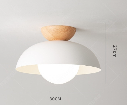 Taklampa Trä Modern Kuppel Fast Montage Carvallo