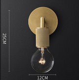 Vägglampa mässing metall dubbel glödlampa sconce Carvallo