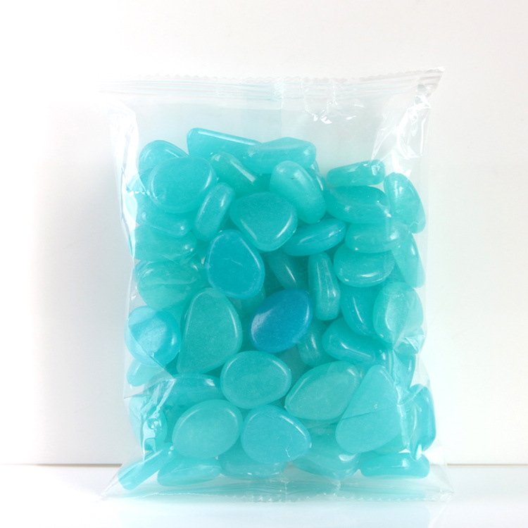 Lysande stenar för trädgård & dekoration – Fosforescerande småstenar i olika färger Carvallo