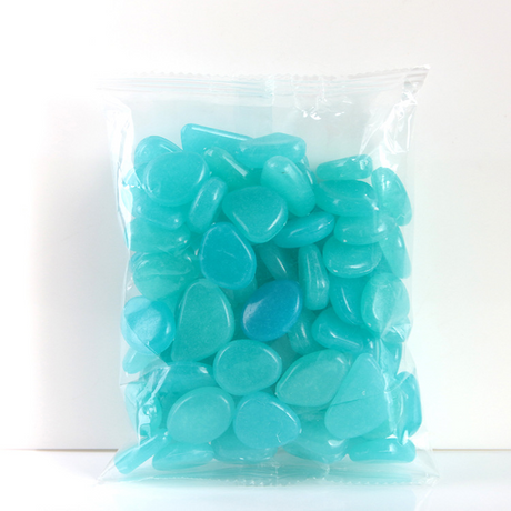 Lysande stenar för trädgård & dekoration – Fosforescerande småstenar i olika färger Carvallo