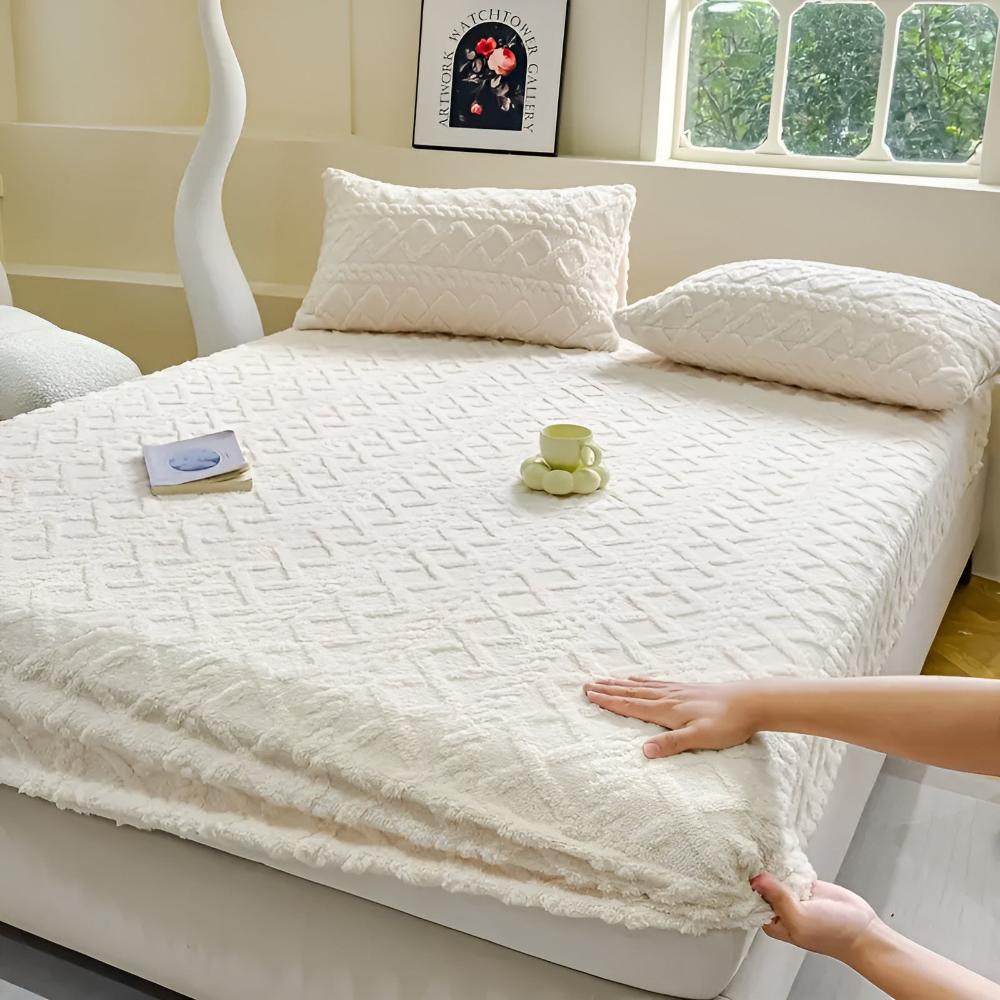 Premium Velvet Sherpa Sängset Carvallo