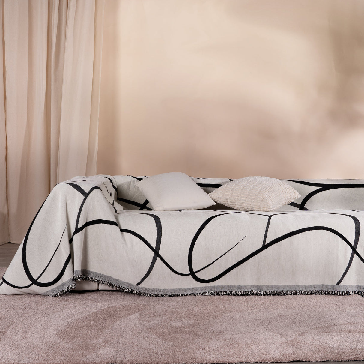 Geometrisk Boho Stil Soffa/Söngtäckning Carvallo