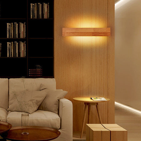 Vägglampa Modern Trä LED Armatur Carvallo