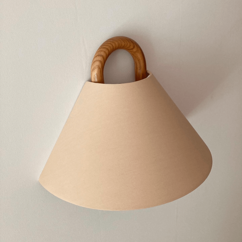 Vägglampa Modern Trä Tyg Sconcelampa Carvallo