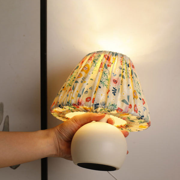 Elegant keramisk bordslampa – Vintage blommig berlock MILA Sverige