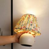 Elegant keramisk bordslampa – Vintage blommig berlock MILA Sverige