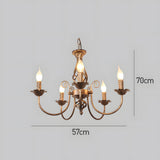 Vintage Bronze Chandlier | 4/6/8 Ljus Matsal Takarmatur i Järn | Brick by Brick Carvallo
