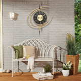 Carvallo – Tyst, konstnärlig väggklocka med skulpturell design i svart och guld Carvallo