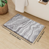 Modern Zebra Badmatta | Mjuk Plysch | Absorberande Halkfri Polyester | Brick by Brick Carvallo