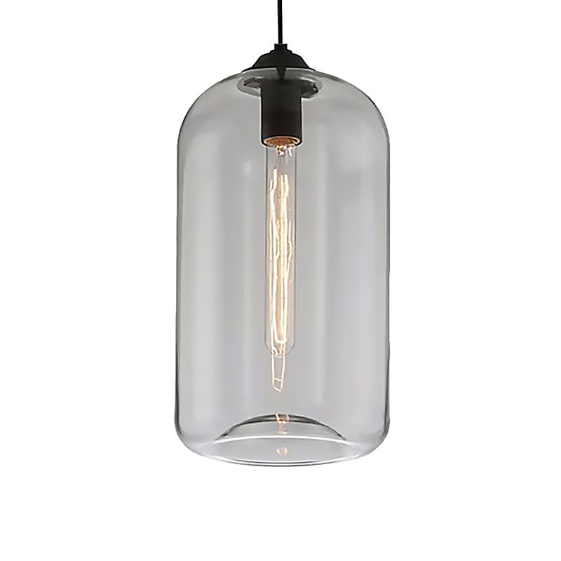 Brede Glas Hänglampa - Modern 1-Ljuskälla Svart Lampa Carvallo