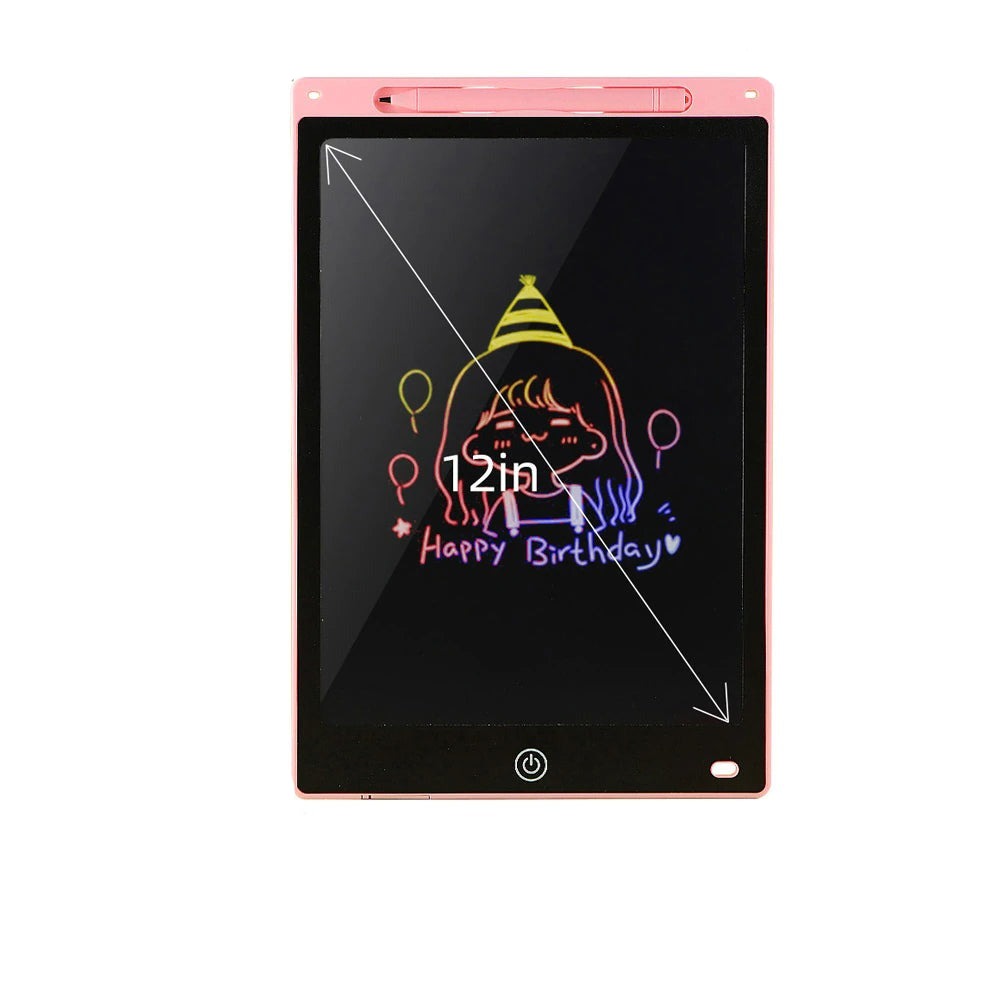 LCD-Skrivplatta Ritplatta Färgskärm-Barn-BB-Rosa-28.5 cm-Hemnix