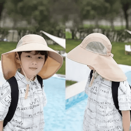 Luftig & Rolig Sommarhatt Solhatt för Barn-Barn-BB-D-Beige-Hemnix
