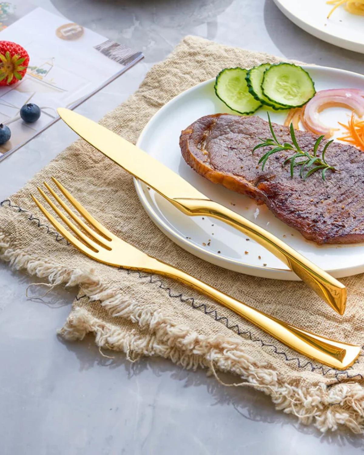 Élan Luxe – Fint Bestickeset med Tidlös Elegans för en Stilig Dukning Carvallo