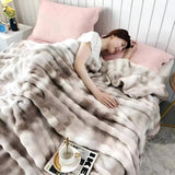 Ripple Tie-Dye Fusk Päls Filt Carvallo